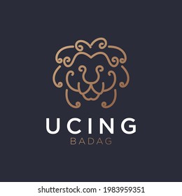 Lion head logo design concept vector illustration