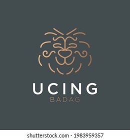 Lion head logo design concept vector illustration