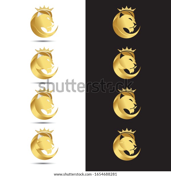 Lion Head Logo Design Concept Vector Stock Vector Royalty Free