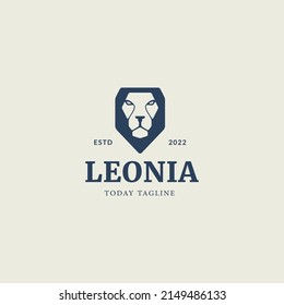diseño de logotipo de cabeza de león vectores de arte fresco