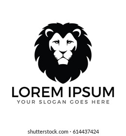 Lion head logo design. Creative lion vector logo design template.