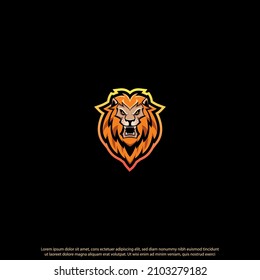 Lion head logo design good use for symbol mascot identity emblem badge and more