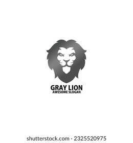 lion head logo design gradient color