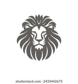 lion head logo design graphic 