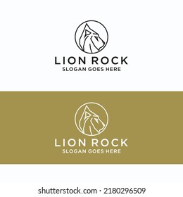 Lion  Head logo design icon template