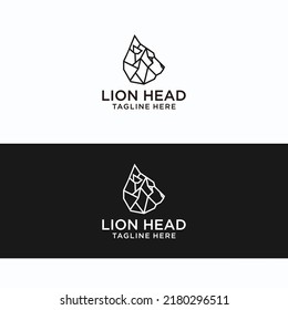 Lion  Head logo design icon template