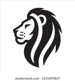 Lion head Logo Design Icon Symbol silhouette Vector art