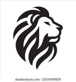 Lion head Logo Design Icon Symbol silhouette Vector art