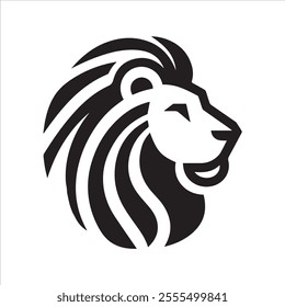 Lion head Logo Design Icon Symbol silhouette Vector art