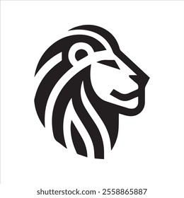 Lion head Logo Design Icon Symbol silhouette Vector art