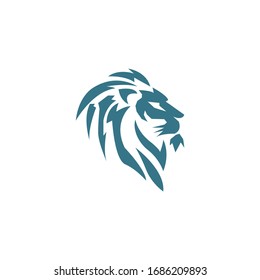 lion head logo design illustration vector