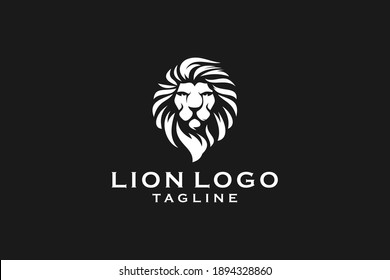 lion head logo design. lion king. lion face. elegant lion icon