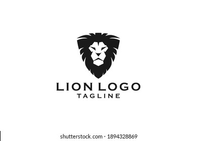lion head logo design. lion king. lion face. elegant lion icon