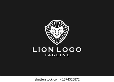 lion head logo design. lion king. lion face. elegant lion icon