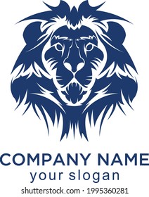 lion head logo design. lion king. lion face. elegant lion icon