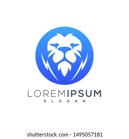 lion head logo design ready to use