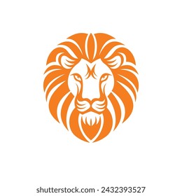 lion head logo design, sign and symbol 