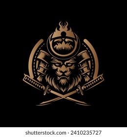 El diseño del logotipo de la cabeza de león es adecuado para su empresa