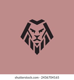 lion head logo design symbol 