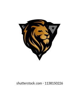 Lion Head Logo Design Template
