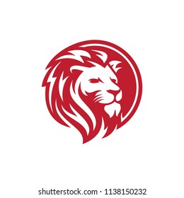 Lion Head Logo Design Template