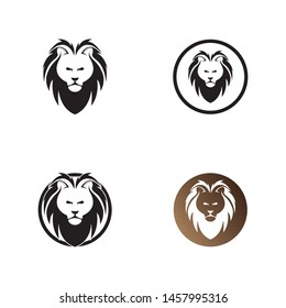 Lion Head Logo Design Template