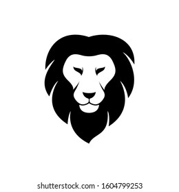 Lion head logo design template