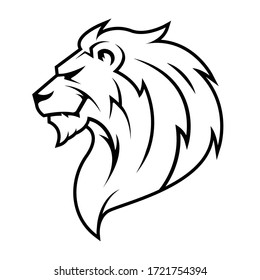 Design-Vorlage für Löwenkopf-Logos. Vektorgrafik.