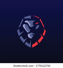 Plantilla de diseño de logotipo de cabeza de león, Elemento para la identidad de marca ,Ilustración vectorial