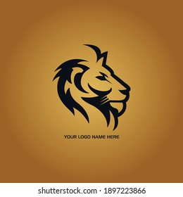 Lion Head Logo Design Template. Lion Vector Icon Logo.