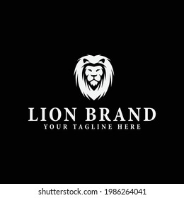 lion head logo design for logo template