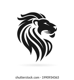 lion head logo design template