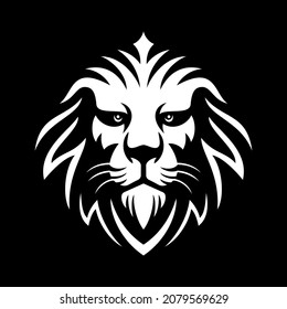 Lion head logo design template. Vector illustration. Premium king brand identity icon