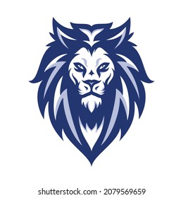 Lion head logo design template. Vector illustration. Premium king brand identity icon