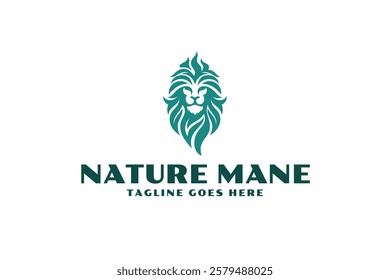 lion head logo design template