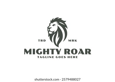 lion head logo design template