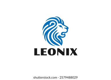lion head logo design template