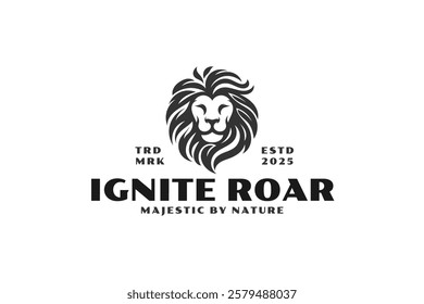lion head logo design template