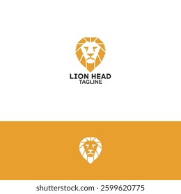 Lion head logo design template
