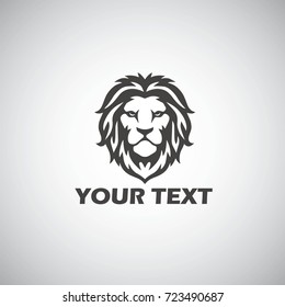 Lion Head Logo Design Template 