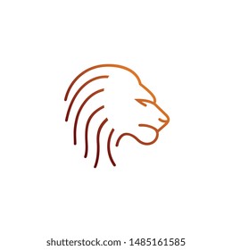 lion head logo design is a unique shape that can be used for symbols