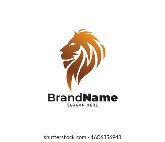 lion head logo design vector