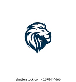 Lion head logo design vector