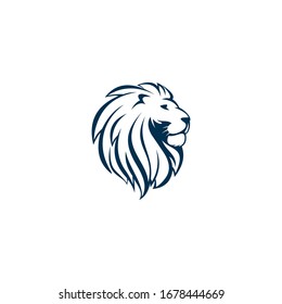 Lion head logo design vector