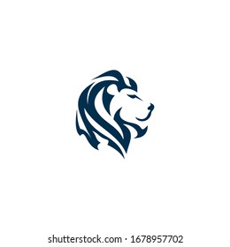 Lion head logo design vector