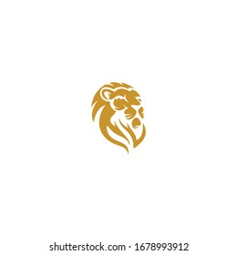 Lion head logo design vector