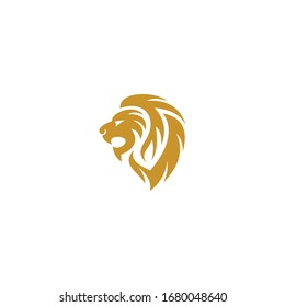 Lion head logo design vector