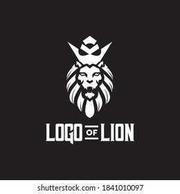 Lion head logo design vector template