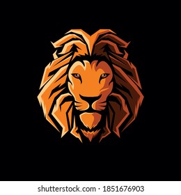 

lion head logo design vector