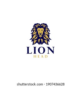 Lion Head Logo Design Vector